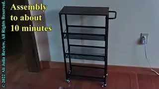 MOOACE Slim Narrow  Storage Cart, 4 Tier