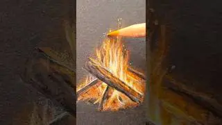 Draw a realistic Fire (Campfire Drawing) #drawingideas #firedrawing #flamedrawing #shorts