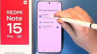 Redmi Note 15 Pro 5G: Как включить/отключить подсказки эмодзи на клавиатуре