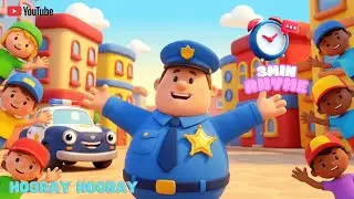 Brave Policemen Song 👮&zwj;♂️ | Community Helpers Nursery Rhyme for Kids