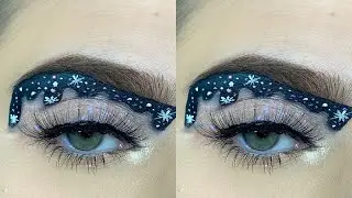 GALAXY DRIP BROW TUTORIAL | 31 DAYS OF HALLOWEEN MAKEUP LOOKS SERIES | #shorts #halloween