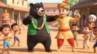 Kalu Madaari Aya | Bhalu, Choha, Hathi, Sher, Bandar | Hindi Kids Rhyme | 🐻🐭🐘🦁🐒