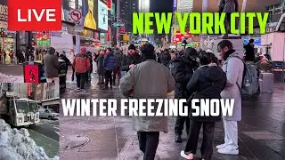 New York City: Freezing Here Snow Live