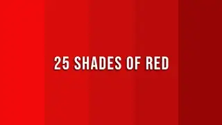 25 different shades of red colour and their names.