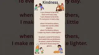 Kindness Poem in English |  English Poem for Kids | Kids Poem | Rhymes in English for Kids #english