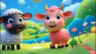 🐑🎀 Little Baa Baa Black Sheep & Little Pink Cow 🐮🌈 | Fun Kids Rhyme & Song Time 🎶✨