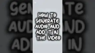 Learning AI &ndash; Day 1 | Generate Voiceover to Your Videos Using AI Tools. #syntheticvoice #ai #aitools