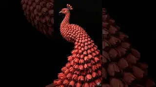 Satisfying Floral Art: The Red Phoenix ✨#shorts #timelapse #flowers #relaxing #piano #art #love