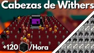 Minecraft Granja de Cabezas de Wither *NO Rosas NO Perímetro* [Wither Skeleton Farm] |1.16 - 1.18.2|