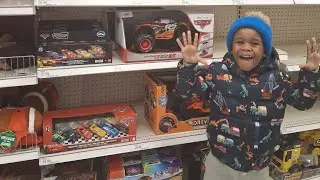 Troy Hunts for NEW Disney Cars, Hot Wheels, Monster Jam Trucks! #kidsvideo #racing #hotwheels #kids 