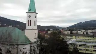 Ustroń Kościół Ewangelicki  1835/1838. Dron.