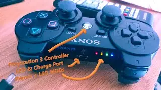 Playstation 3 Controller LED & Charge Port Repair + LED MODs