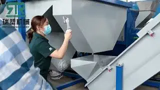 LDPE film washing squeezing machine(Retech machine)#recyclingplant