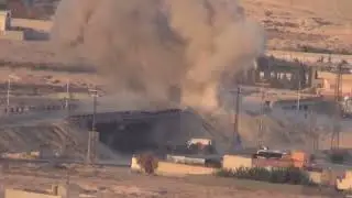 VBIED hits a Syrian Army tank at a bridge checkpoint in Al-Nabek, Syria - 2012
