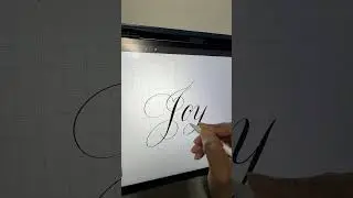 Copperplate calligraphy on the #iPadPro - Joy #COPPERPLATECALLIGRAPHY #FlourishedScript