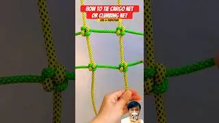 Genius! How to tie cargo net or climbing net/rope knot #diy #lifehacks #howto #knot #tips #tricks