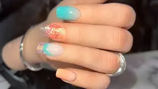 First acrylic set using the aleana practice hand 💖