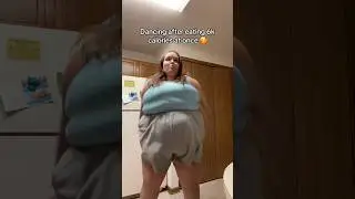 500lbs Big Girl dances after STUFFING herself.. 🤯😳 #plussize #belly #ssbbw
