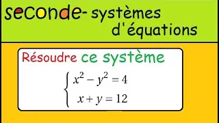 Seconde Résolution d'un systéme non linéaire avec x² et y²
