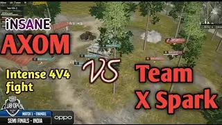 iNSANE AXOM VS TEAM X SPARK | Intense 4v4 fight | PMCO highilights
