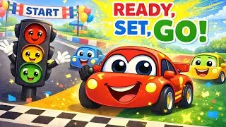 Ready, Set, Go! 🚗💃 Dancing Cars Learn Colors & Traffic Lights | Fun Kids Song