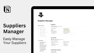 Streamline Your Supply Chain with Our Suppliers Manager Template