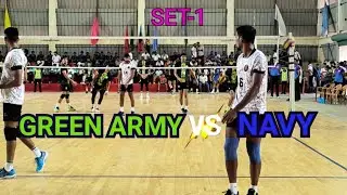 73rd Inter Services GREEN ARMY  🇮🇳🔥VS INDIAN NAVY 🇮🇳 🔥1st set