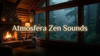 Som de Chuva na Cabana com Lareira para Estudar, Dormir e Relaxar (2 Horas) &mdash; Atmosfera Zen Sounds
