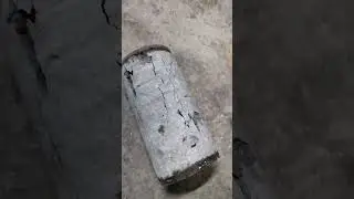 Concrete Core Sample After Compressive Test.