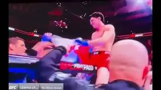 UFC fighter Mike Malott had his Canadian flag removed by UFC staff after attempting to wave it