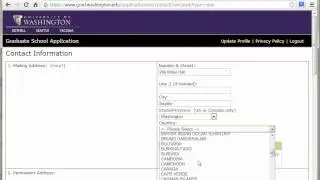 UW College of Education Online Application Demo   Part 1   Setting up your Application Profile