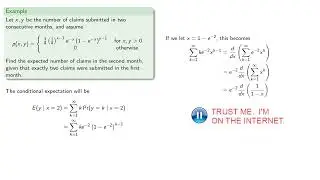 Conditional Expectations: Joint Distributions