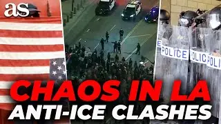 TOTAL CHAOS in LA: ANTI-ICE PROTEST ERUPTS outside detention center