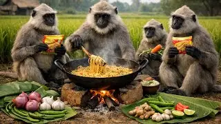 Nana monkey cooking etily eting dally cooking video