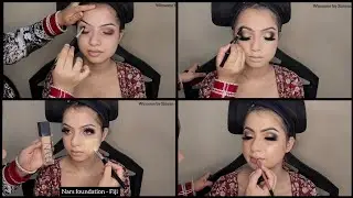LATEST BRIDAL MAKEUP TUTORIAL || GLITTERY SMOKEY EYE MAKEUP || TRENDING ADVANCE MAKEUP
