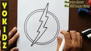 How to draw FLASH logo easy