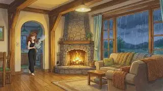 A Rainy Day in the Swiss Alps 🌧️ Homemade Ramen Cooking 🍜 Ghibli Style Cozy ASMR