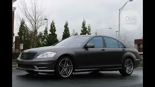 Mercedes-Benz S550 wrapped with Satin Dark Gray 3M-1080 D&A Customs Seattle | Federal Way
