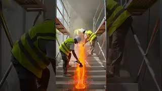 Shocking Lava Dripping Stairs! #transformation #transformyourhome #interiordesign