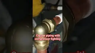 cupper piping with compressor fighting #kktechnicaldubai