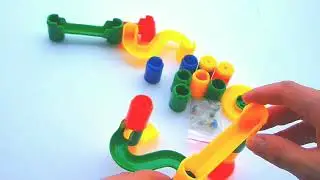 Marble Run Railway Construction Building Blocks! It's fun to build and race marbles!