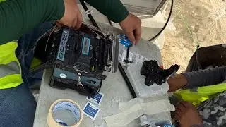 ELV/ Fiber Optic Cable Splice#fiber #communication #construction #engineering #ytshorts #shortsfeed