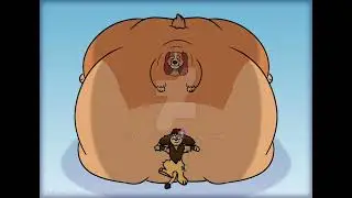 Fat lady dog