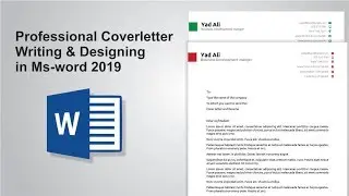 Creating Cover letter for resume in ms word 2019