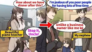 My nephew has a beautiful piano teacher. One day, his classmate's uncle started mocking me...[Manga]