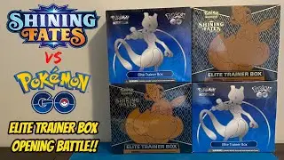 SHINING FATES vs POKEMON GO Elite Trainer Box Pokemon Card Opening Battle!!