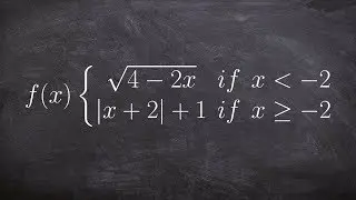 How to Graph a Piece Wise Function with Transformations