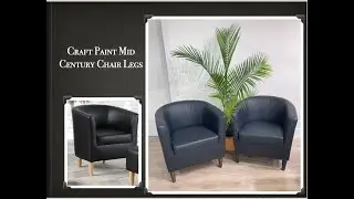Changing the color on the legs of Mid Century Leather Chairs Using Craft Paint