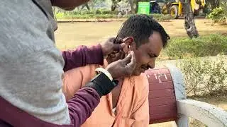 Ultimate Deep Ear Cleaning By 40 year Experiencer At Street | ASMR 