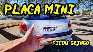 PLACA MINI NO PEUGEOT 206 😍 QUANTO CUSTA?